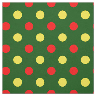 Grün Rot Gelb Polka-Punkte-Design Stoff