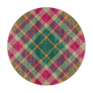 Grün Rot Gelb Schottisch Tartan Kariert Schneidebrett