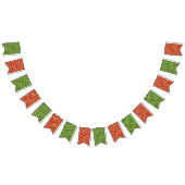 Grün, Rot, Goldener Streifen Wimpelkette (Alle)