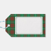 Grün & Rot Kariert Geschenkanhänger (Rückseite Horizontal)