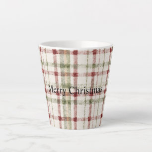 Grün-Rot kariert gestreift Weihnachten Creme Milchtasse
