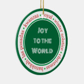 Grün/Rot-Ornament Keramik Ornament (Rechts)