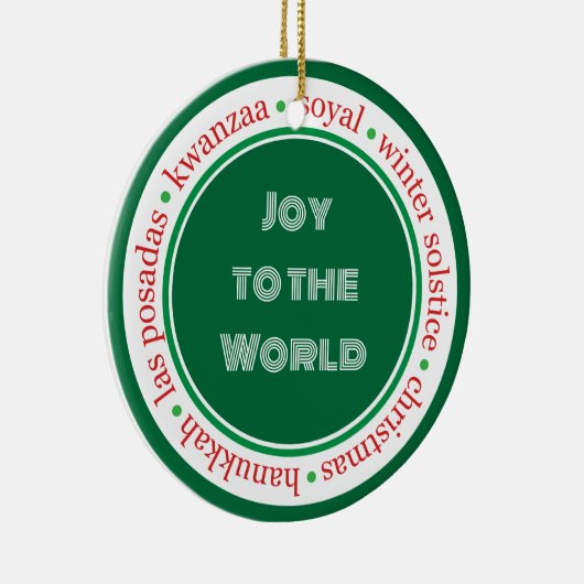 Grün/Rot-Ornament Keramik Ornament (Rechts)