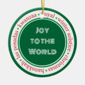 Grün/Rot-Ornament Keramik Ornament (Vorne)