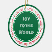 Grün/Rot-Ornament Keramik Ornament (Links)