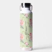 Grün rot Rosa Niedlich Giro Boho Floral Trinkflasche (Vorne)