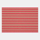 Grün, Rot, Schwarz und Weiß Vintag Geschenkpapier Set (Vorderseite 3)