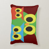 Grün, Rot und Blau Dekokissen (Rückseite(Vertikal))