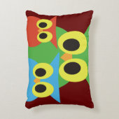 Grün, Rot und Blau Dekokissen (Vorderseite(Vertikal))