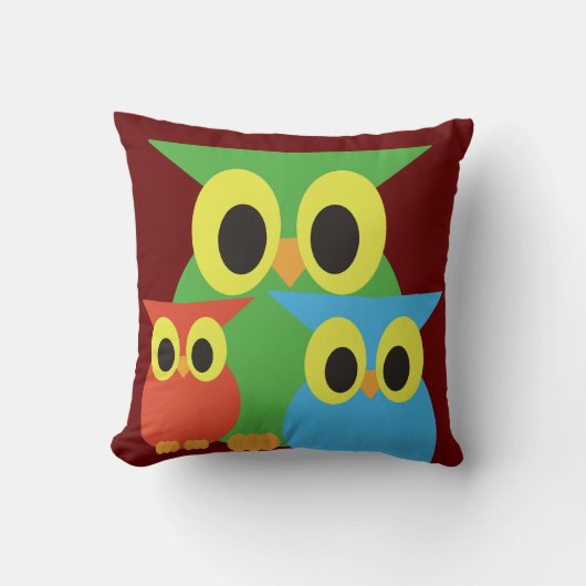 Grün, Rot und Blau Kissen (Vorderseite)