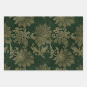 Grün, Rot und Gold Imitate Blumenweihe Weihnachten Geschenkpapier Set (Vorderseite 2)