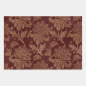 Grün, Rot und Gold Imitate Blumenweihe Weihnachten Geschenkpapier Set (Vorderseite 2)