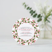 Grün-Rot-Weihnachtsfeierabend Einladung (Stehend Vorderseite)