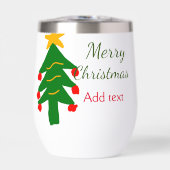 Grün rote Weihnachtsbaum fröhliche Weihnachtsnacht (Vorderseite)