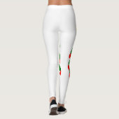 Grün rote Weihnachtsbaum fröhliche Weihnachtsnacht Leggings (Rückseite)