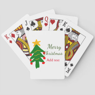 Grün rote Weihnachtsbaum fröhliche Weihnachtsnacht Spielkarten