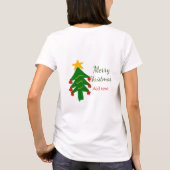 Grün rote Weihnachtsbaum fröhliche Weihnachtsnacht T-Shirt (Rückseite)