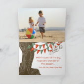 Grün roter Pennant Tree Frohe Weihnachten Ihr Foto (Innenseite)