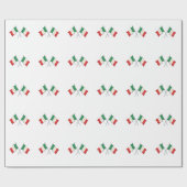 Grün-rotes italienisches Flaggenmuster Geschenkpapier (Flach)