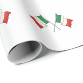 Grün-rotes italienisches Flaggenmuster Geschenkpapier (Rolleneckpunkt)