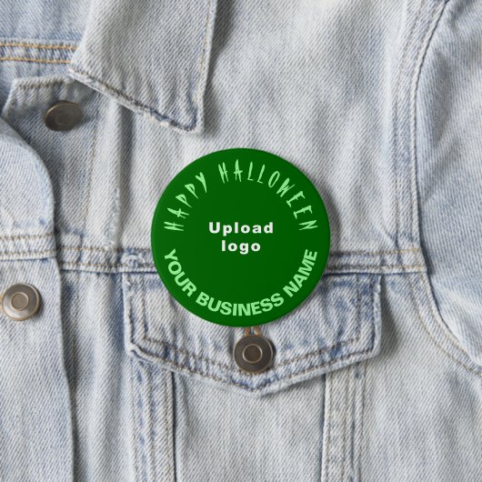 Grün rund gestyltes Business Halloween Button (Beispiel)