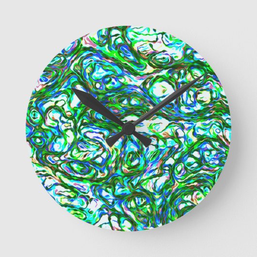 GRÜN  RUNDE WANDUHR (Vorderseite)