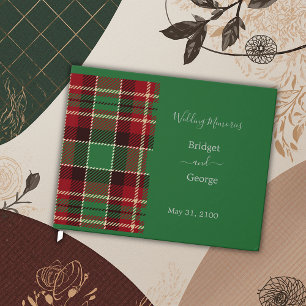 grün Rustic Scottish Tartan Wedding Gästebuch