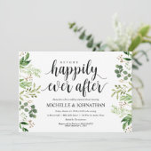 Grün Rustikales Hochzeitessen Probe Einladung (Stehend Vorderseite)