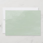 Grün Rustikales Hochzeitessen Probe Einladung (Rückseite)