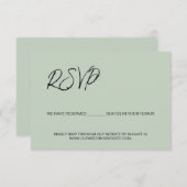 Grün Sage Wir haben für Sie reservierte Plätze RSVP Karte (Vorne/Hinten)