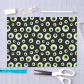 Grün schaut | Halloween Muster an Seidenpapier (Handwerk)