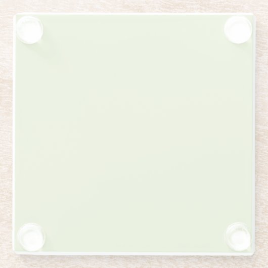 Grün, Schlicht hellgrün, kräftig, leicht grün Glasuntersetzer (Rückseite)