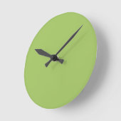 Grün, Schlicht hellgrün, kräftig, leicht grün Runde Wanduhr (Winkel)