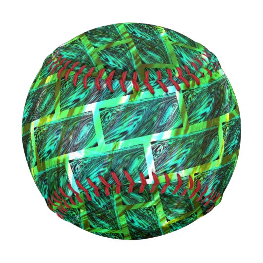 Grün schmuddelig, gekratzt, Gitter oder andere Zie Baseball (Rückseite)