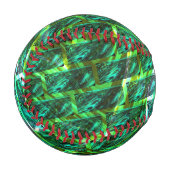 Grün schmuddelig, gekratzt, Gitter oder andere Zie Baseball (Vorderseite Links)