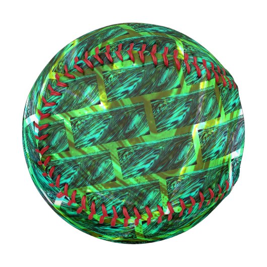 Grün schmuddelig, gekratzt, Gitter oder andere Zie Baseball (Vorderseite Links)