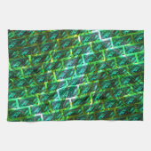 Grün schmuddelig, gekratzt, Gitter oder andere Zie Geschirrtuch (Horizontal)