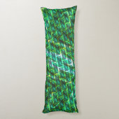 Grün schmuddelig, gekratzt, Gitter oder andere Zie Seitenschläferkissen (Rückseite (Vertikal))