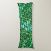 Grün schmuddelig, gekratzt, Gitter oder andere Zie Seitenschläferkissen (Vorderseite Vertikal)