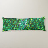 Grün schmuddelig, gekratzt, Gitter oder andere Zie Seitenschläferkissen (Rückseite)