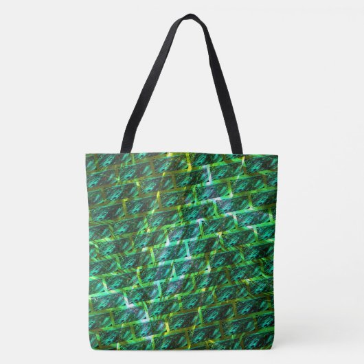 Grün schmuddelig, gekratzt, Gitter oder andere Zie Tasche (Vorderseite)