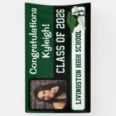 Grün/Schwarz-Abschluss Banner (Vertikal)