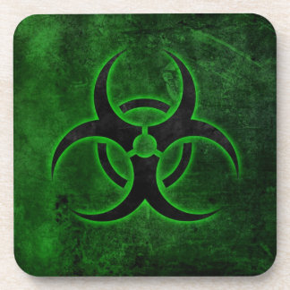 Grün & Schwarz Biohazard Getränkeuntersetzer