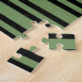 Grün-schwarz gestreiftes Muster Puzzle (Seite)