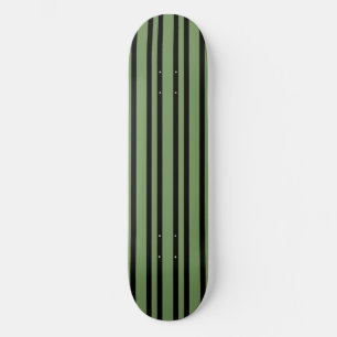 Grün-schwarz gestreiftes Muster Skateboard