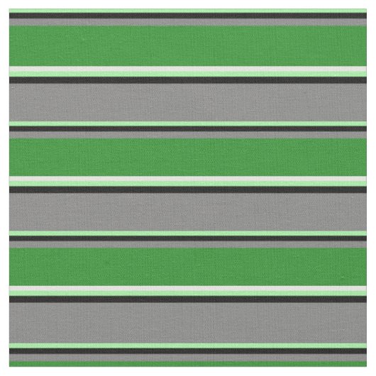 Grün, Schwarz, Grau, Waldgrün und Minzcreme Stoff (Nahaufnahme)