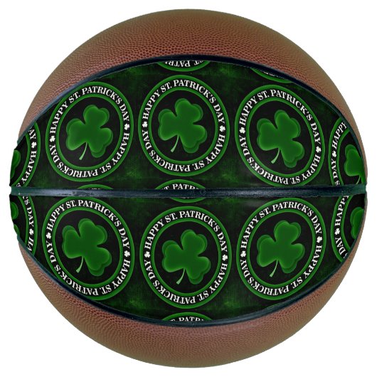 grün/schwarz Kleeblatt St Patrick's Day Thunder_Co Basketball (Vorderseite)