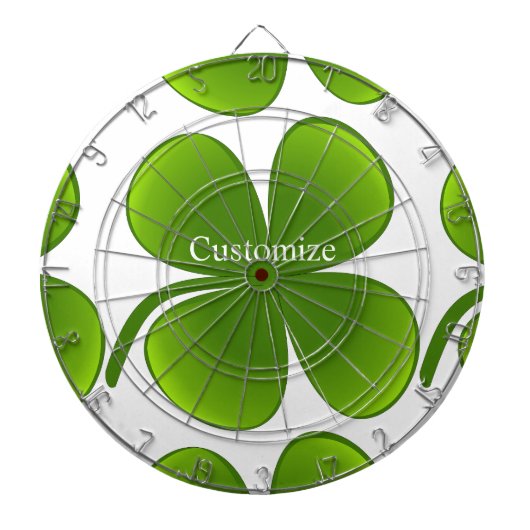 grün/schwarz Kleeblatt St Patrick's Day Thunder_Co Dartscheibe (vorne)