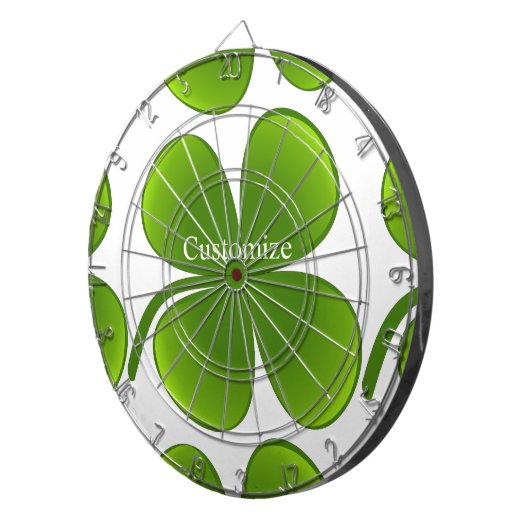 grün/schwarz Kleeblatt St Patrick's Day Thunder_Co Dartscheibe (Vorderseite rechts)