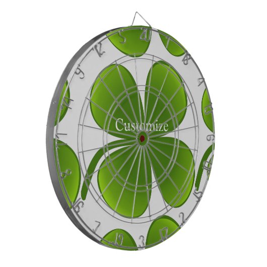 grün/schwarz Kleeblatt St Patrick's Day Thunder_Co Dartscheibe (Vorderseite Links)